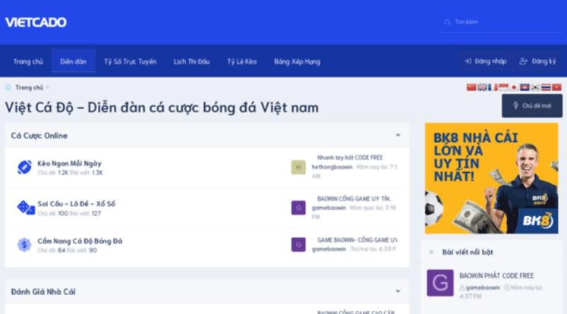 Cadovn – Diễn đàn bóng đá Việt Nam được yêu thích nhất